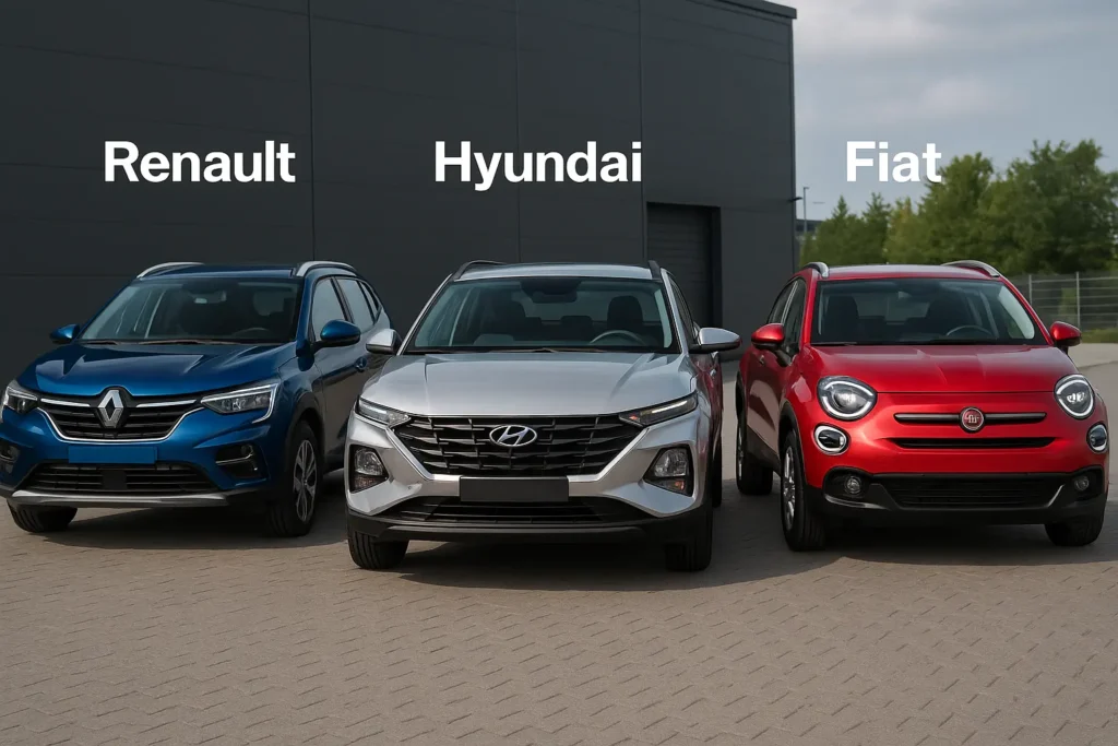comparativa de marcas Renault vs Hyundai vs Fiat