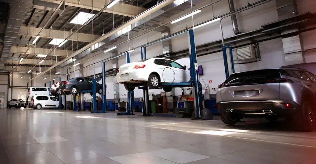 Centro de taller automotriz para mantenimiento vehicular