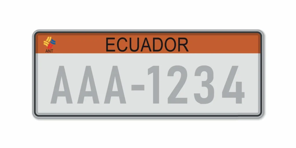 Placa de vehículo de Ecuador