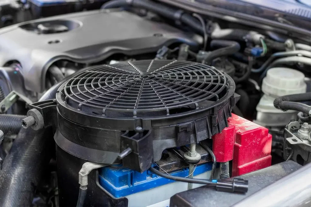 Carro recalentado por falla del ventilador del radiador