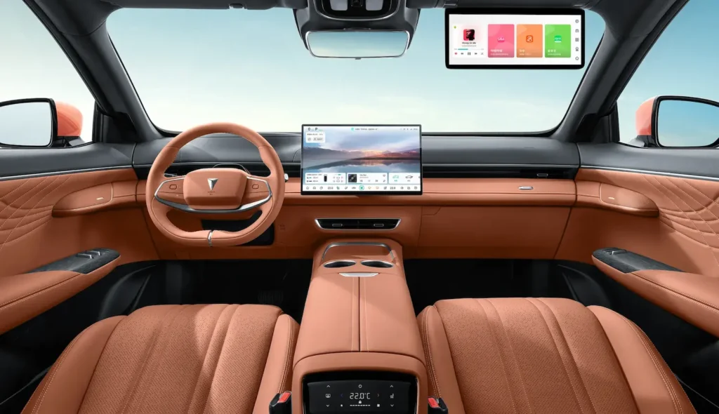 Diseño interior del Deepal S07 moderno y tecnológico