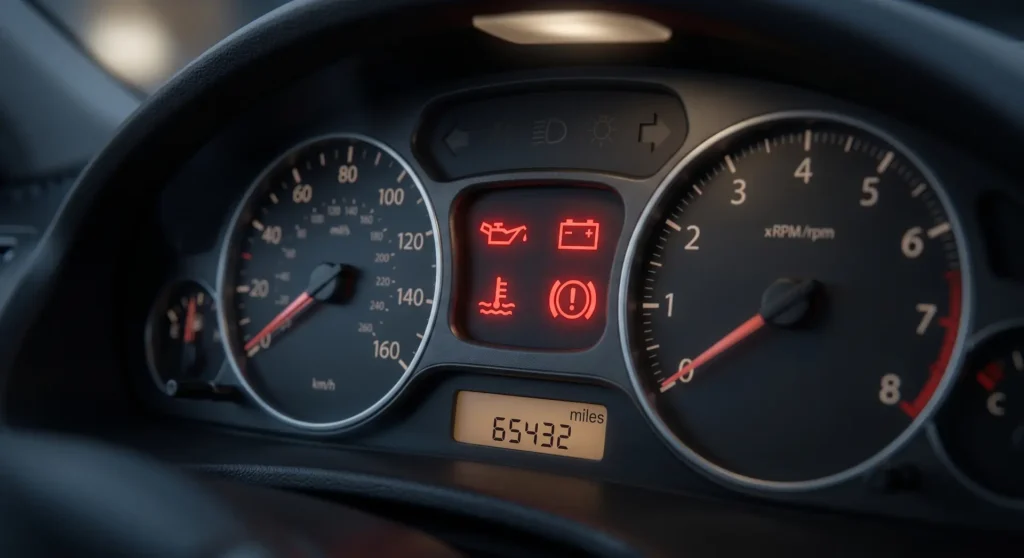 Luces rojas del tablero del auto y su significado