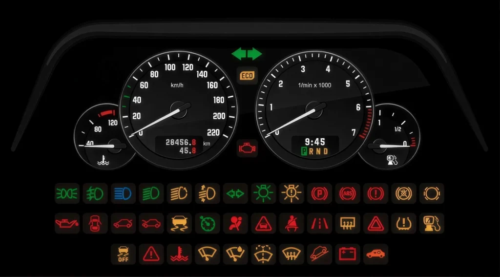 Luces del tablero del auto y su significado